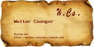 Welter Csongor névjegykártya